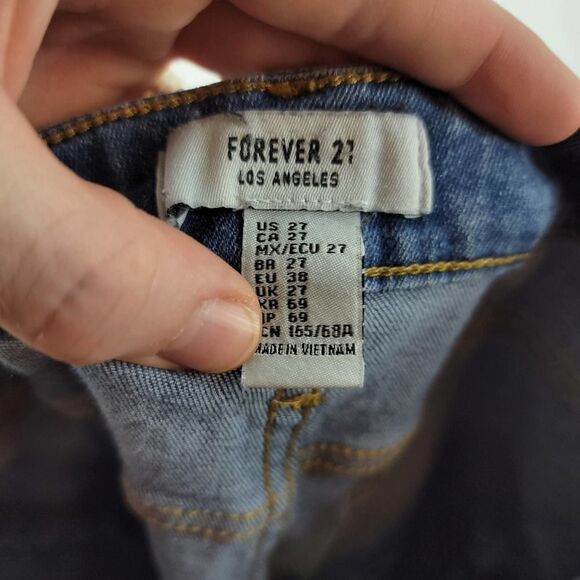 Forever 21 distressed high rise skinny jeans 27 - Picture 3 of 3